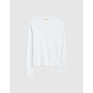 NWT Madewell The '90s Long-Sleeve Tee in Compact Cotton Crewneck White Small